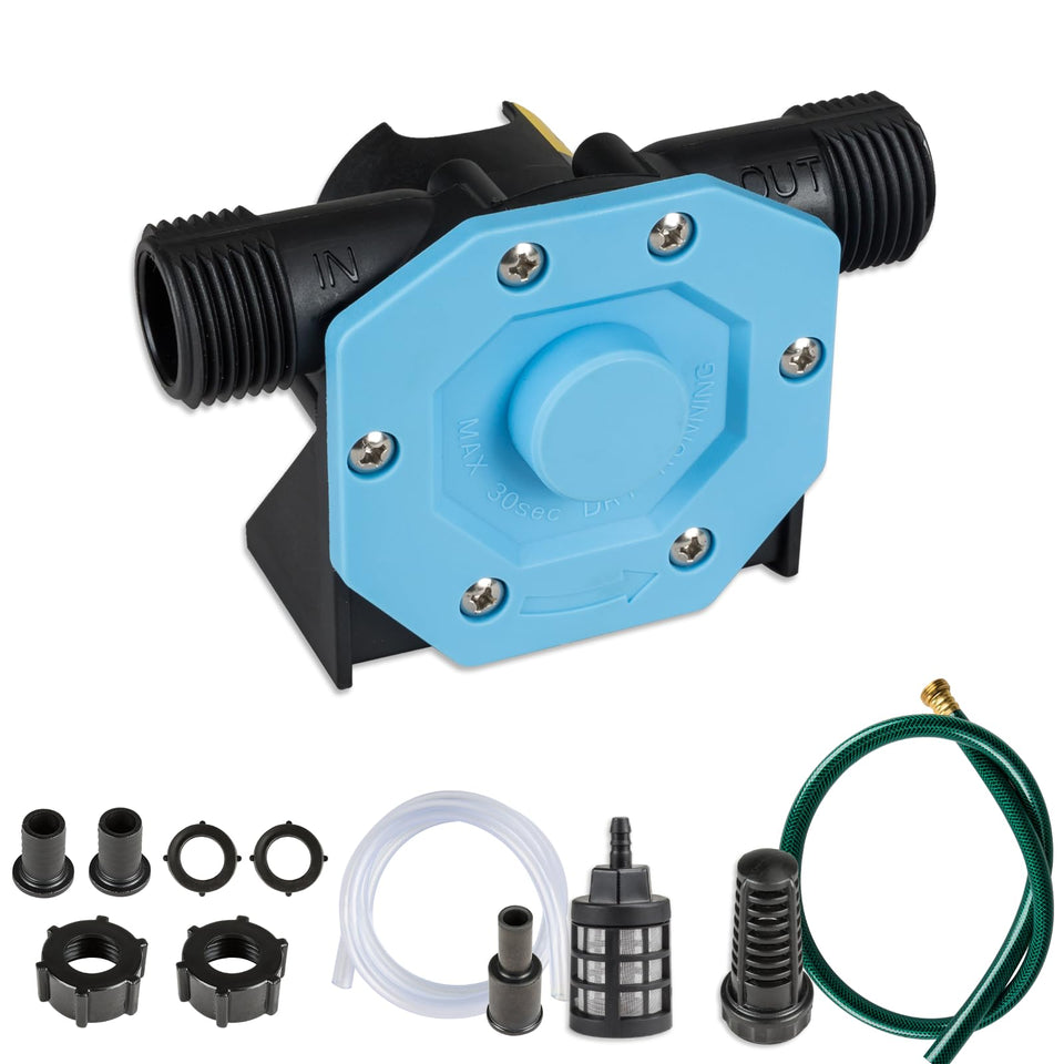 KITLUCK drill water pump base view with compact, durable housing.