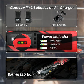 KITLUCK LED work light illuminates tight spaces during wrenching