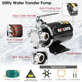 KITLUCK lightweight aluminum pump body demonstrates portability