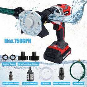 KITLUCK Drill Water Pump hose setup for efficient transfers