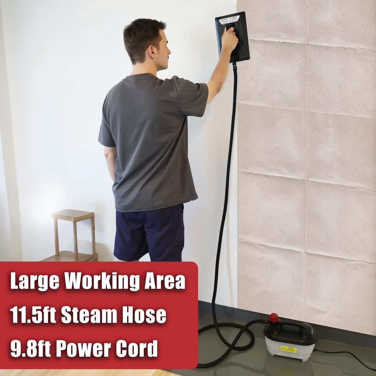 KITLUCK multi-use steam cleaner cleans surfaces beyond wallpaper removal.