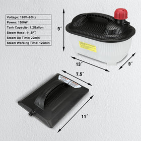 KITLUCK water tank detail highlights 1.2 gallon capacity for long sessions.