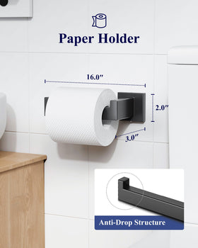 Kitsure two hooks for towels and robes, flexible mounting for daily use.