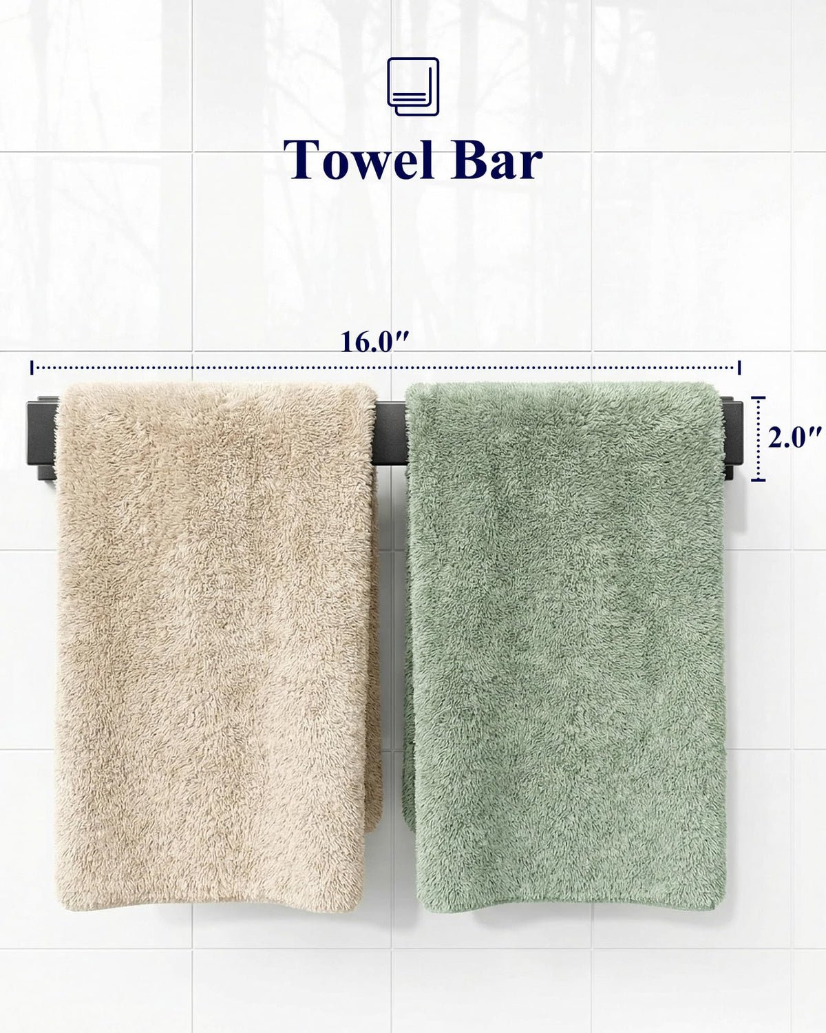 Kitsure towel ring provides quick hand-drying and space-saving corner storage.
