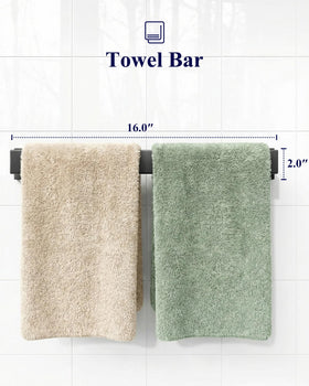 Kitsure towel ring provides quick hand-drying and space-saving corner storage.