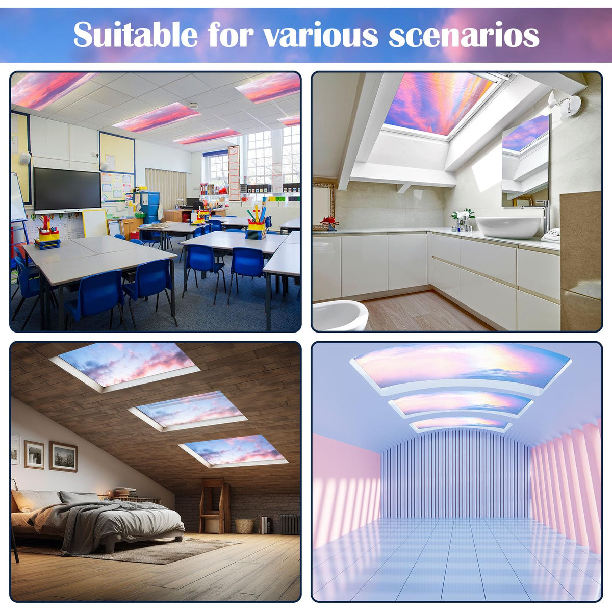 Kittmip applications suit homes, offices, classrooms for ambient lighting.