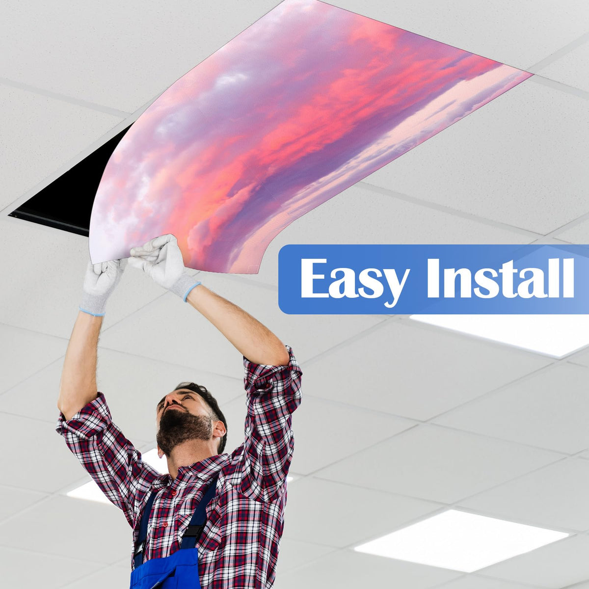 Kittmip size 120x60 cm fits most fluorescent fixtures for easy updates.