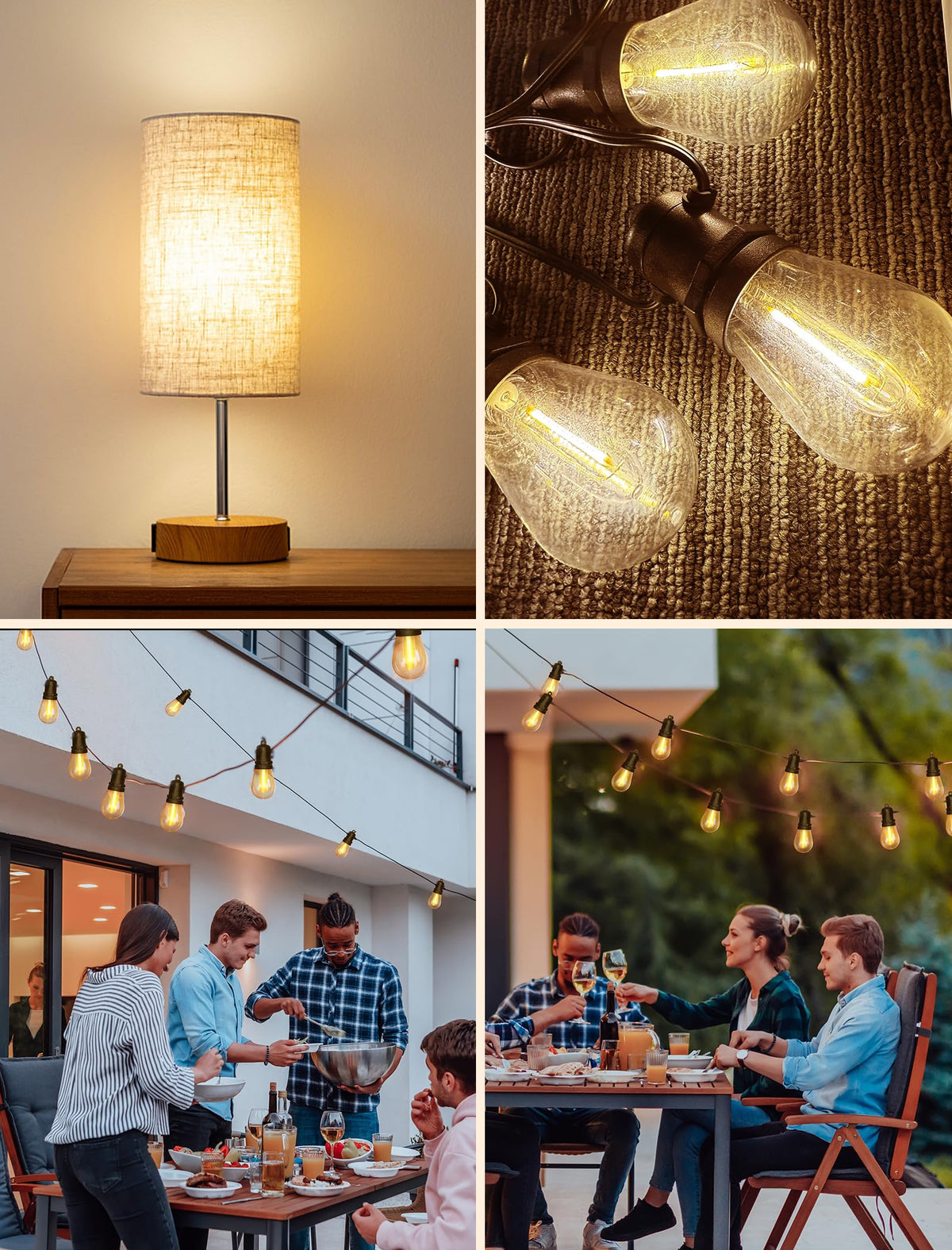Kivonfa dimmable bulb compatible with dimmer switches for mood control.