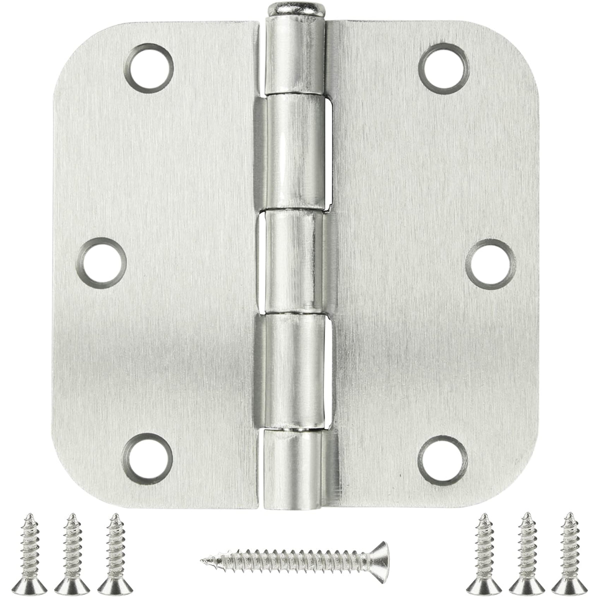 KIW 12-pack nickel door hinges with brushed nickel finish for durable interior doors.