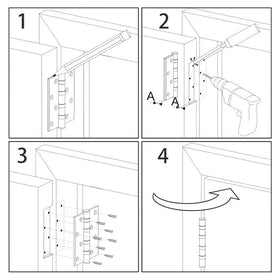 KIW full mortise hinge design adds secure, long-lasting performance.