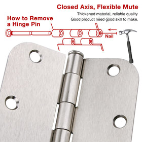 KIW left-right reversible hinges for versatile interior or exterior doors.