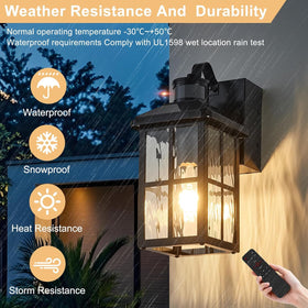 KiwiLusam front-door outdoor light designed for rain exposure and easy mounting.