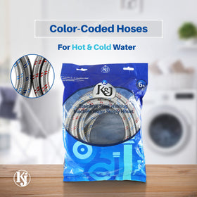 Two-pack of K&J washing hoses laid out for replacement convenience.