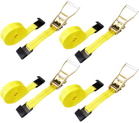 KJE 4-pack ratchet strap set for easy storage and frequent hauling.