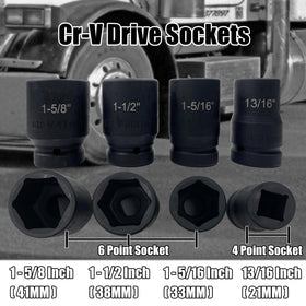KJE 4-point square socket 13/16 inch for secure lug nut loosening