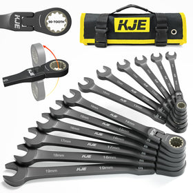 Automotive and machinery repair scenarios using the KJE wrench set