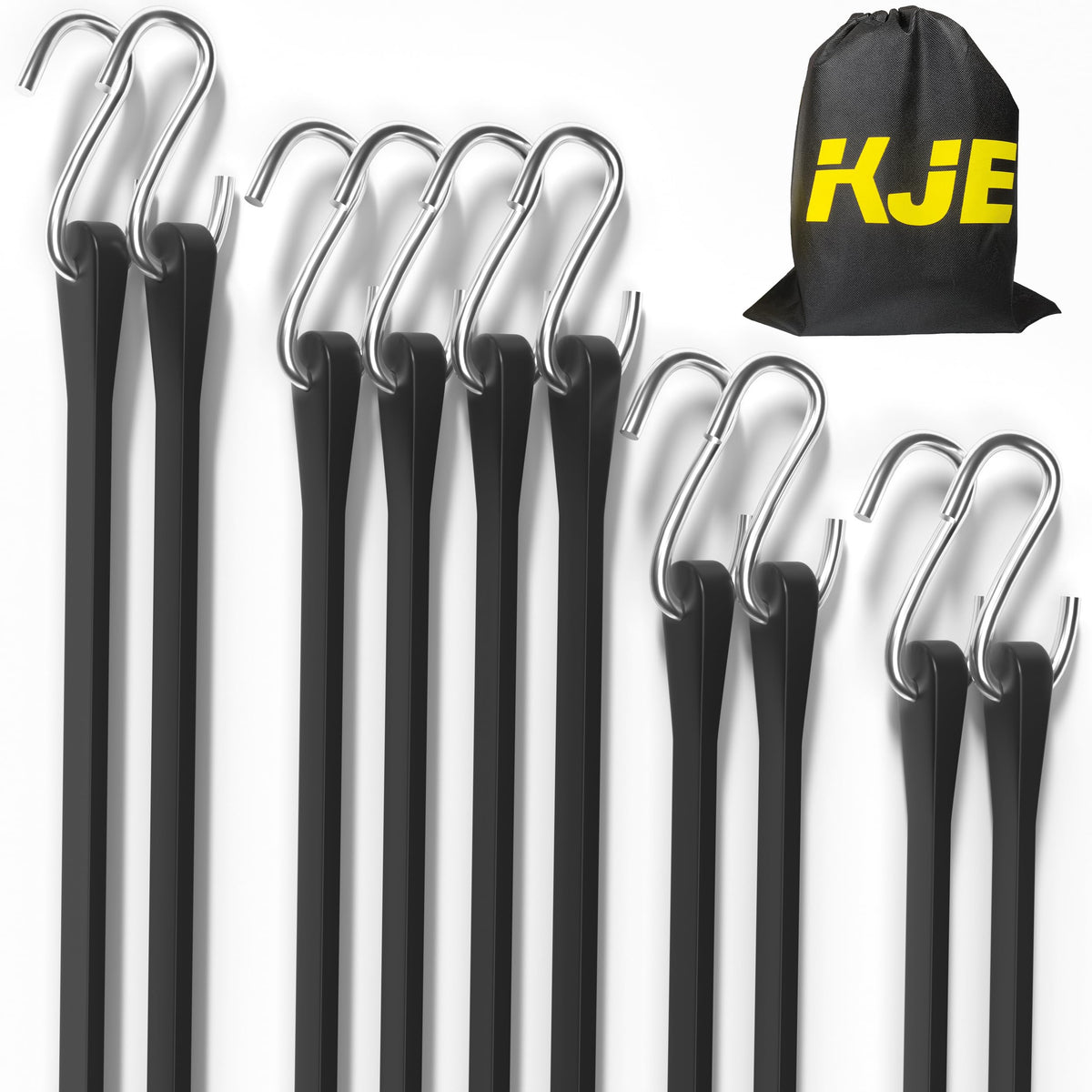 KJE bungee cords 10-pack overview showing bundled set for versatile securing