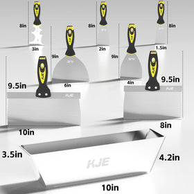 KJE drywall taping knives 8 and 10 inches for precise finishes.