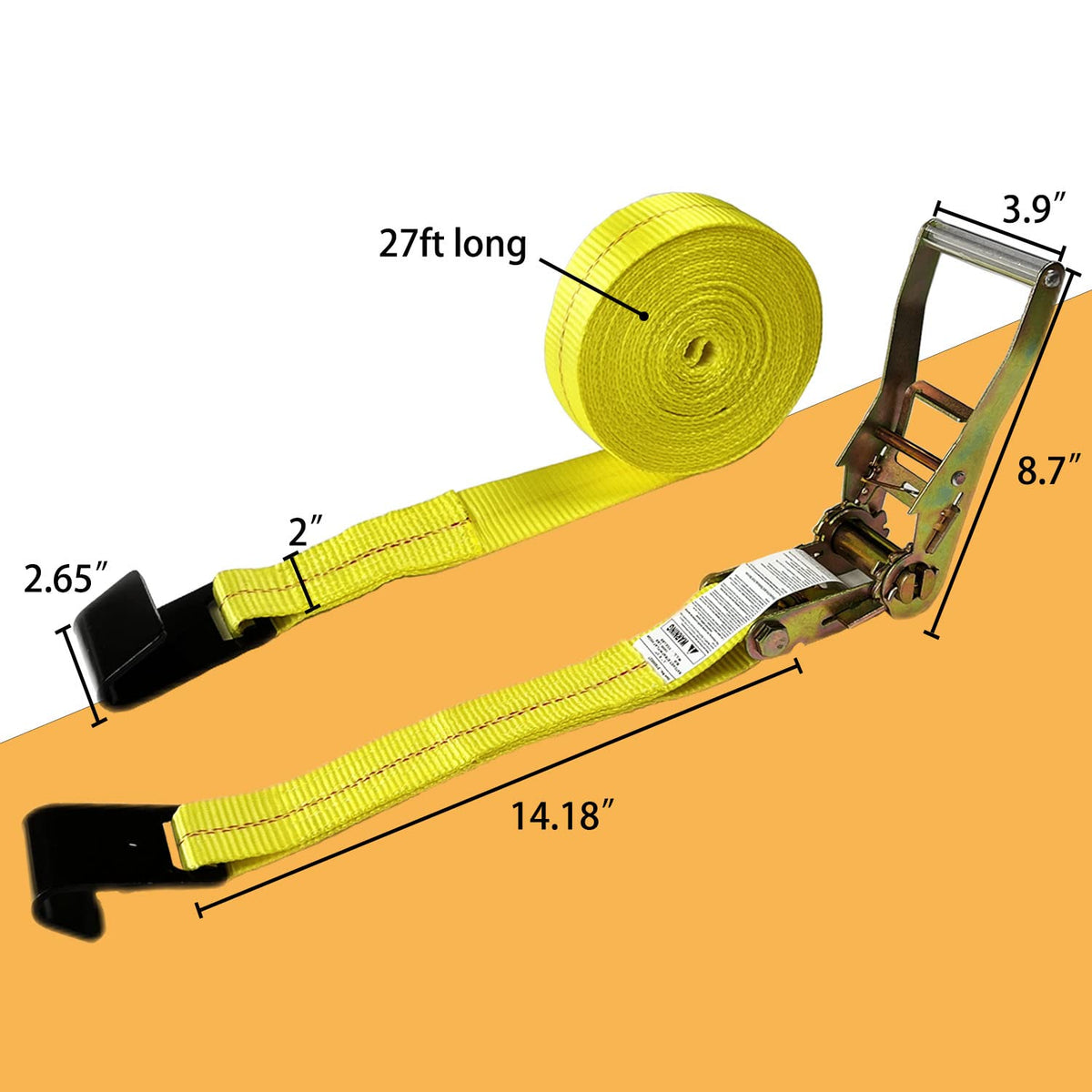 KJE flat hooks fit most flatbed trailers with rust-resistant hardware.