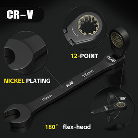 Flex head enables precise angles in cramped engine bays