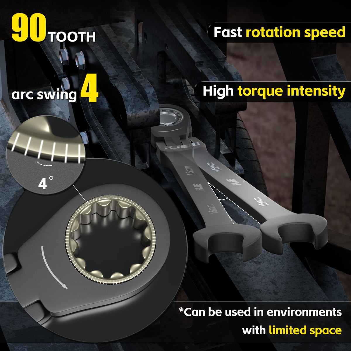 Nickel plated Cr-V construction for durability and rust resistance