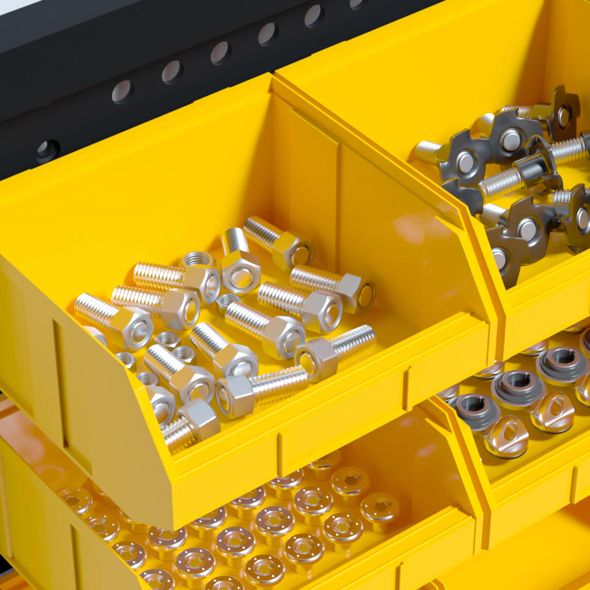 KJE screws nuts bolts organization with 30-part system