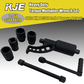 KJE torque multiplier output shaft with retaining ball securing the socket