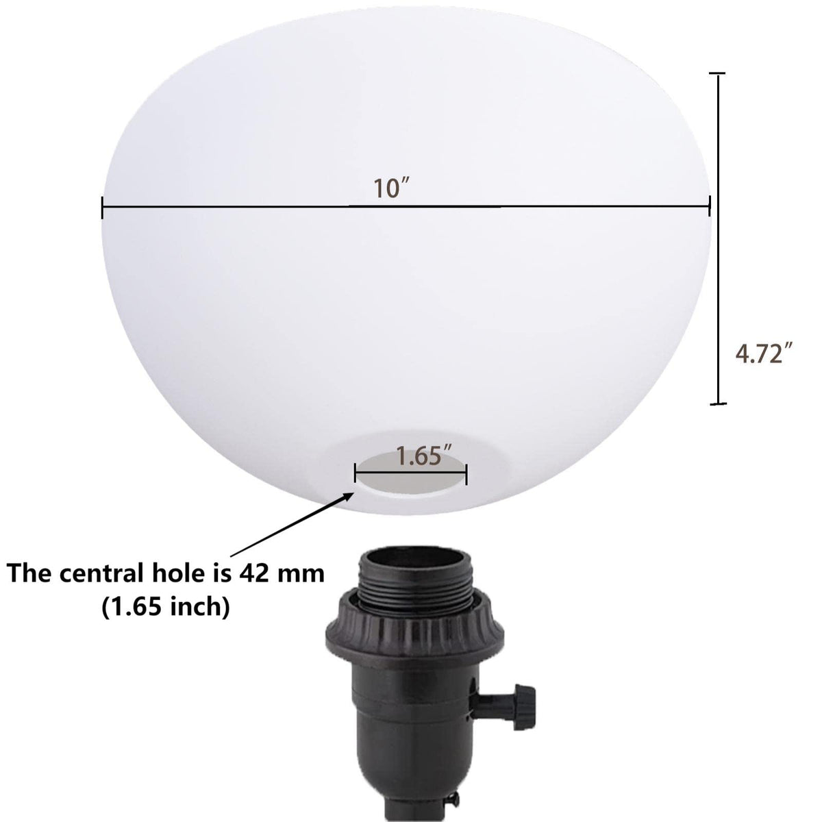 E26 base-compatible shade fits most torchiere lamps for quick swaps.