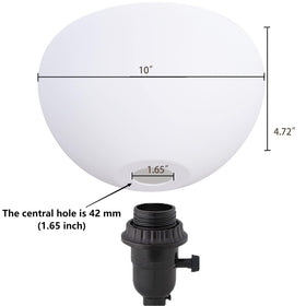 E26 base-compatible shade fits most torchiere lamps for quick swaps.