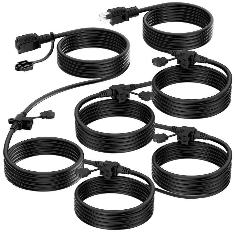 K KASONIC outdoor extension cord 50ft for expansive yard lighting setups.