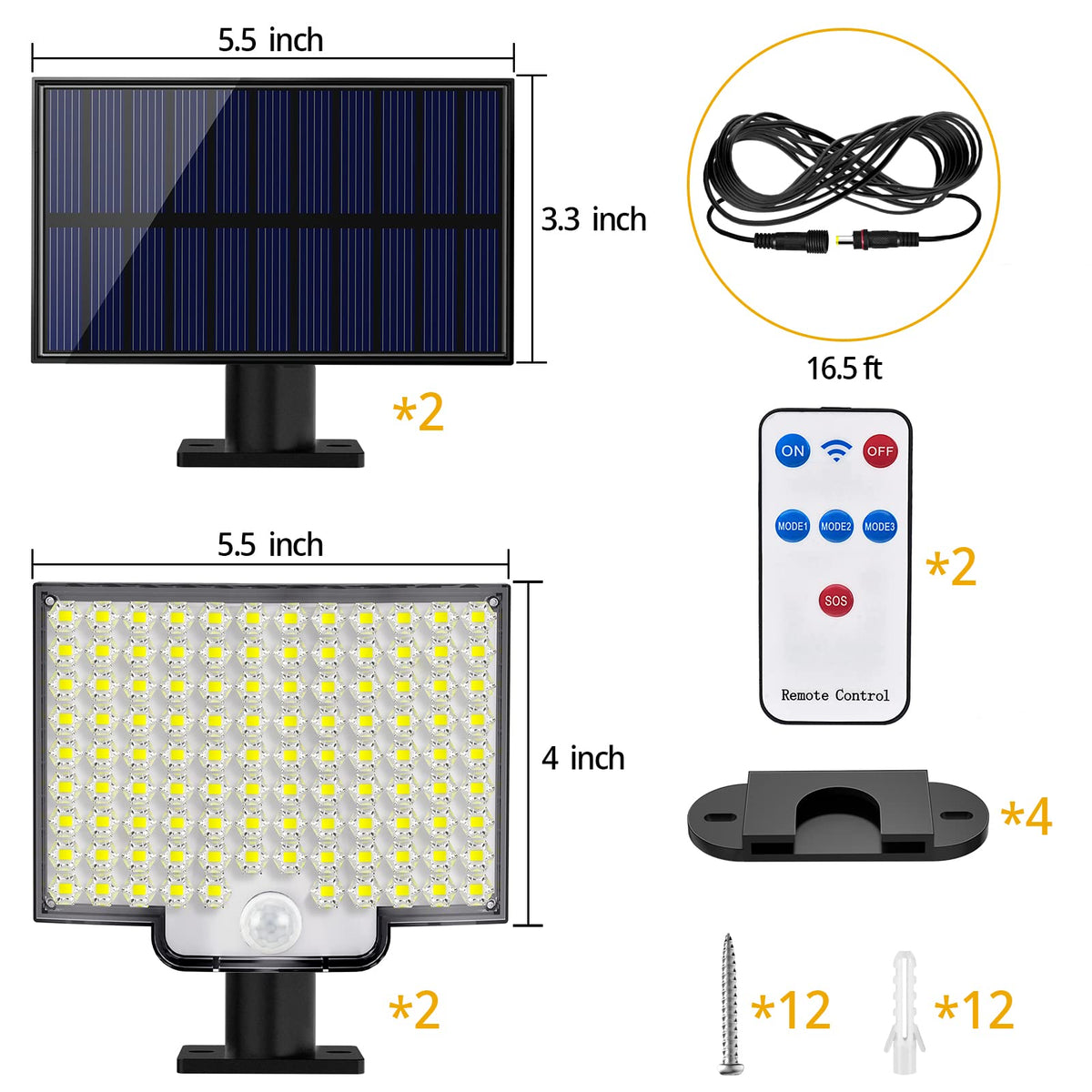 Bright 3000lm output covers up to 500 sq ft for safe outdoor spaces.