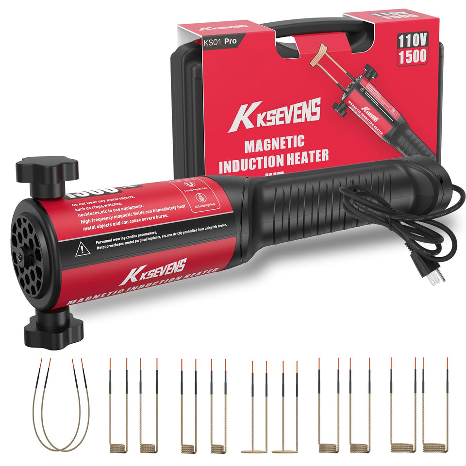 KKSEVENS Induction Heater front view showing compact 1500W power for fast heating