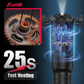 KKSEVENS induction heater removing rusty bolts in automotive task