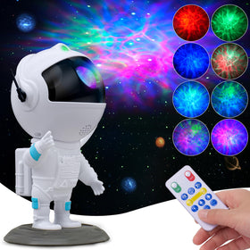 KKUP2U Astronaut Galaxy Projector nebula in 8 colors creating a calming night sky
