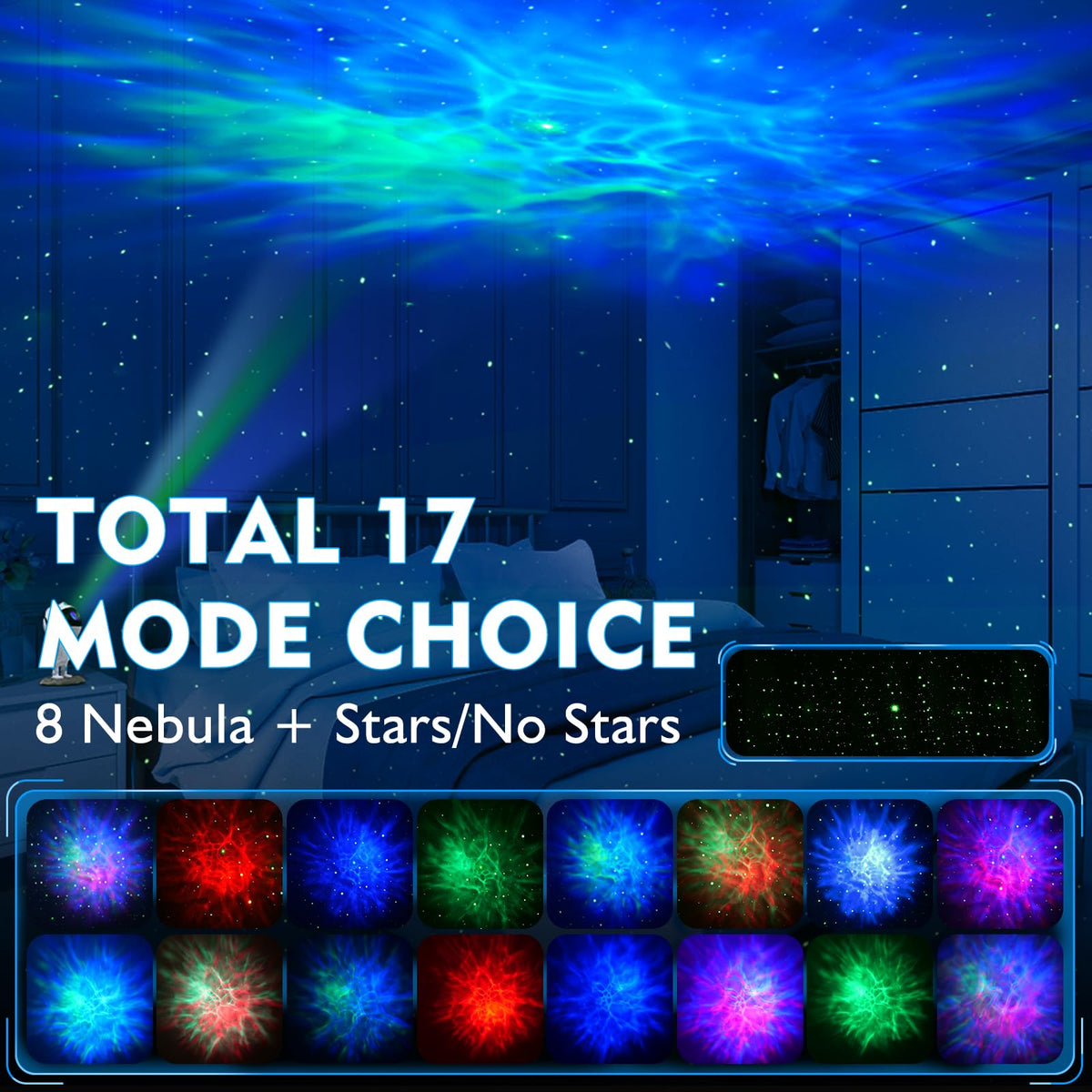 KKUP2U Astronaut Galaxy Projector remote control for easy lighting