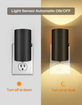 KKUP2U night light wall plug offers adjustable brightness for any space.