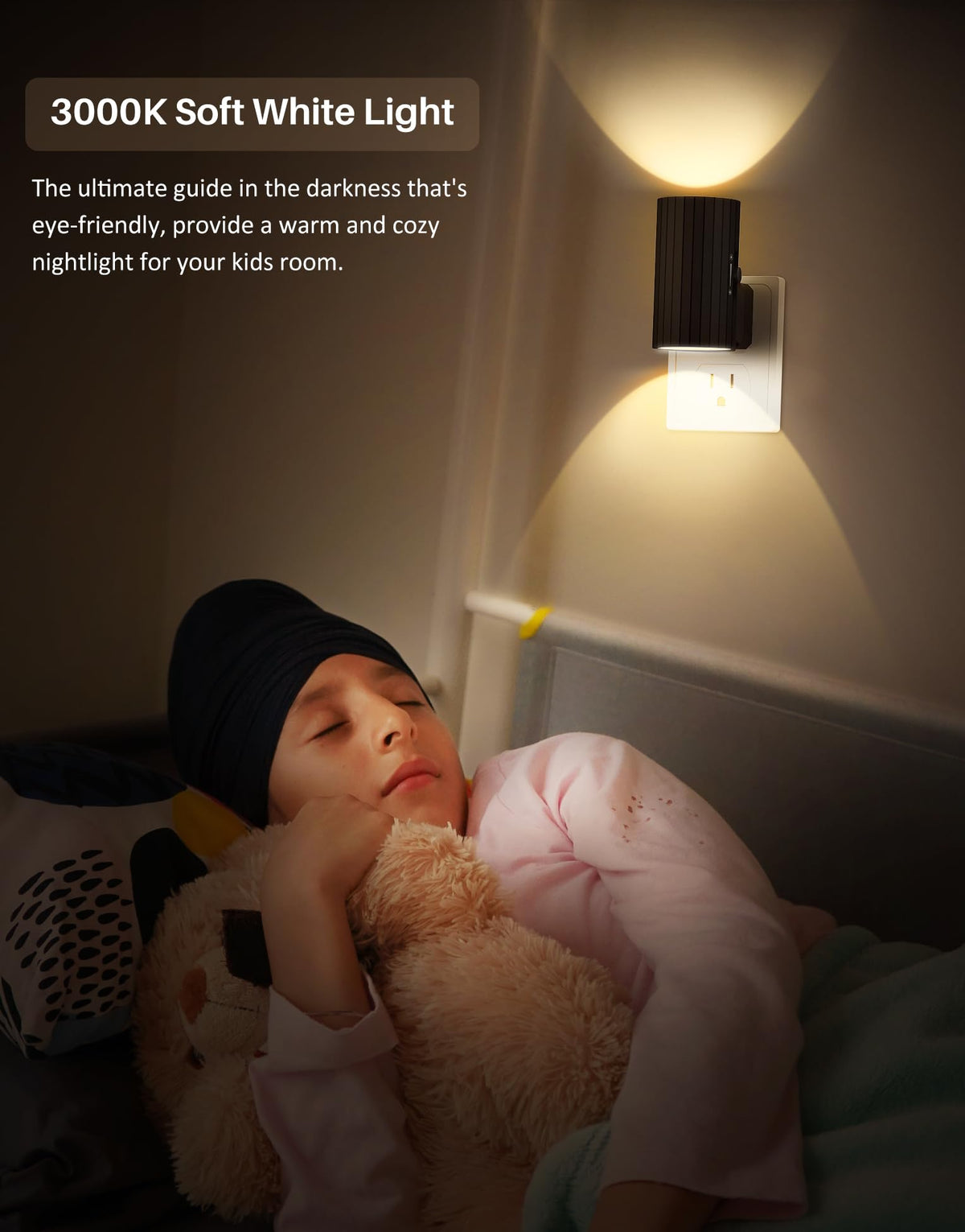 KKUP2U dimmable night light helps guide stairs and hallways safely.