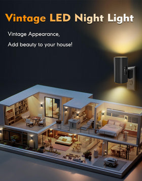 KKUP2U plug-in night light suitable for hallways, bedrooms, and bathrooms.