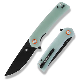KLAKEN pocket knife with D2 blade for reliable daily cutting during hikes.