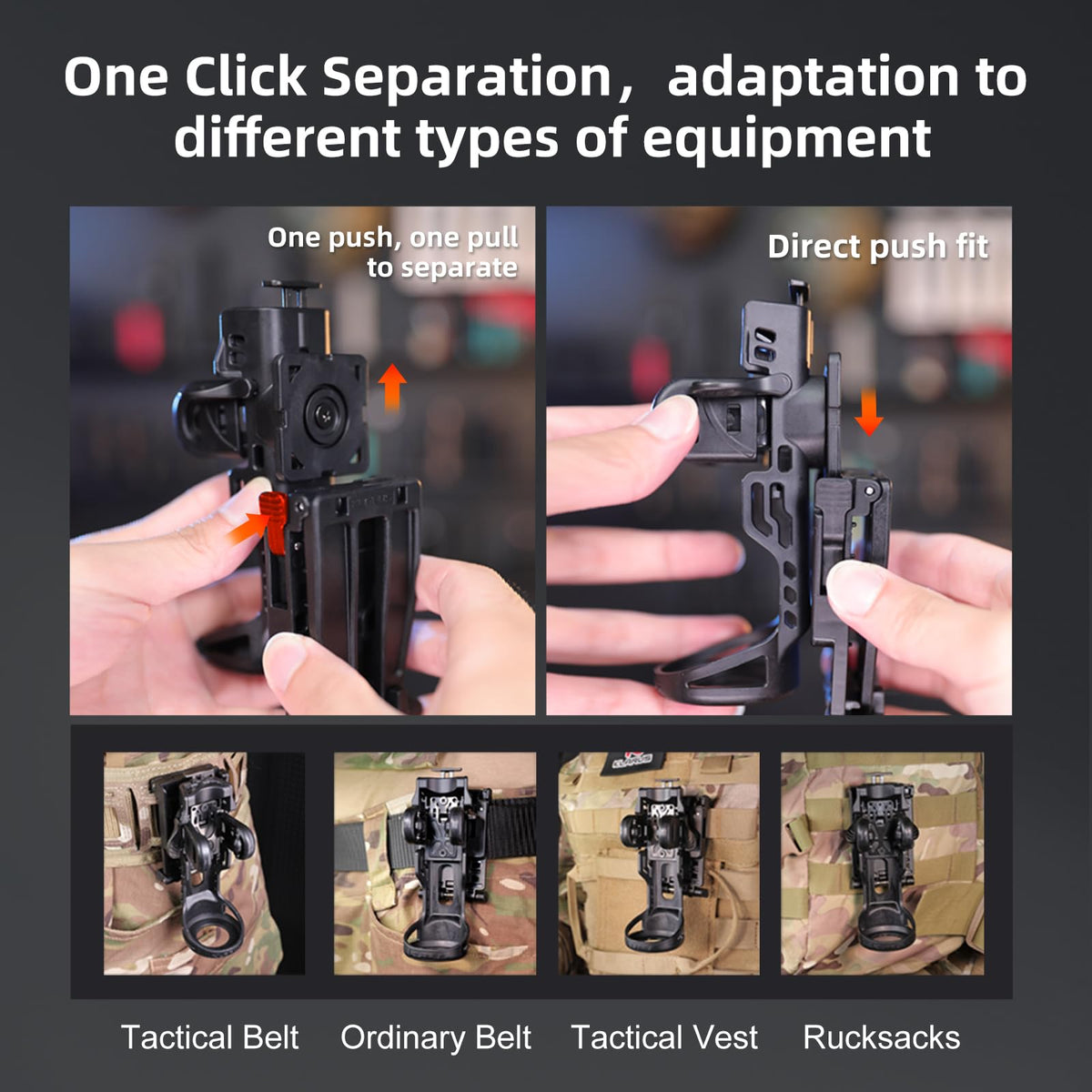 Klarus AH3 one-second access holster enables rapid flashlight deployment.