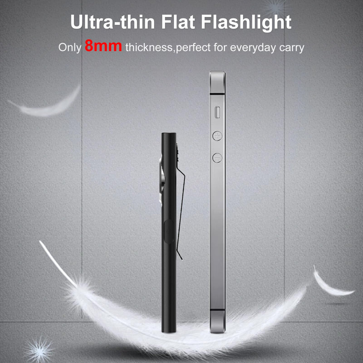 Klarus E5 dual light sources offer flexible brightness for various scenarios.