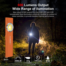 Klarus E5 top light offering overhead illumination for detail work