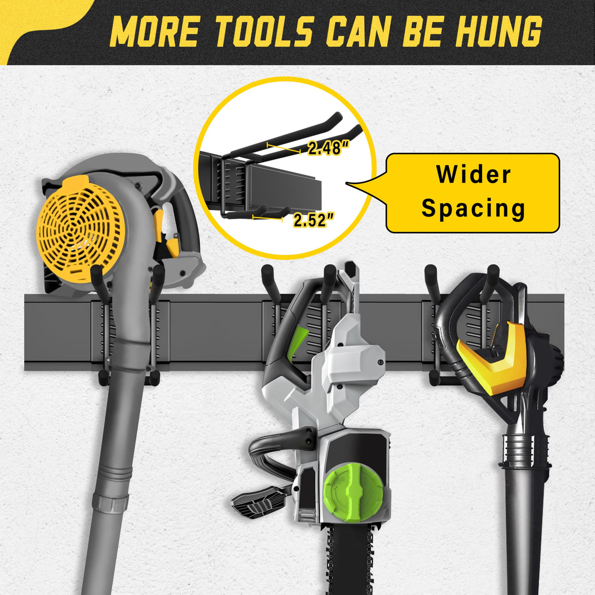 klasit heavy-duty hooks with rubber-coated ends to prevent slipping.