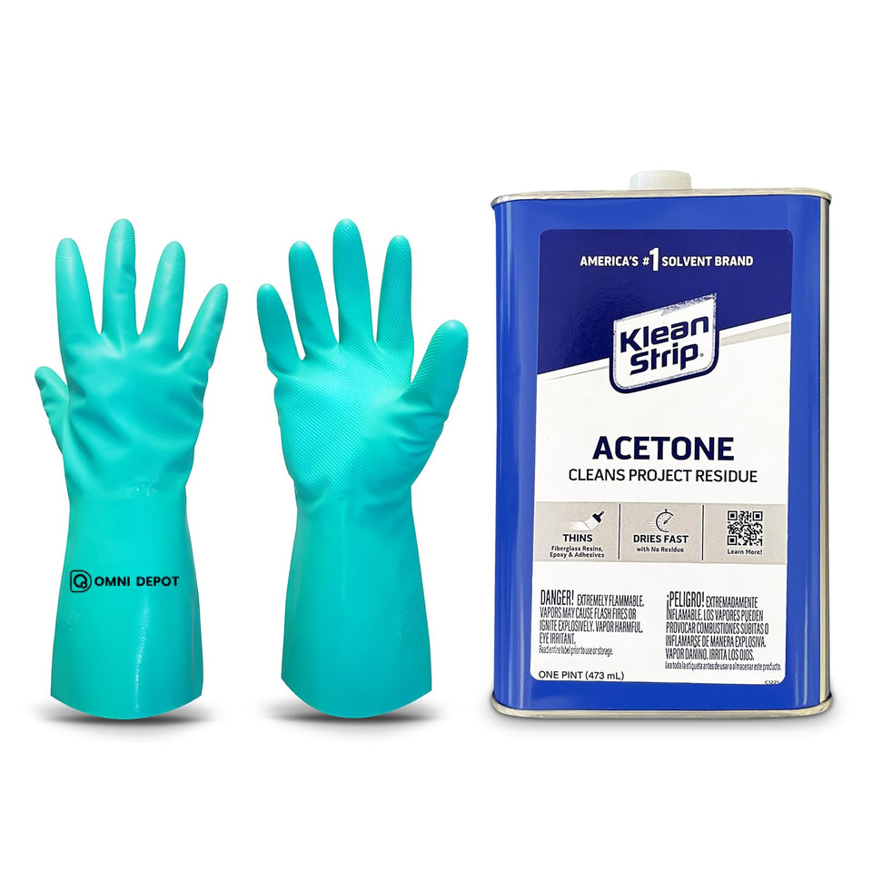 Klean Strip acetone 16oz bottle ready for cleaning and surface prep.