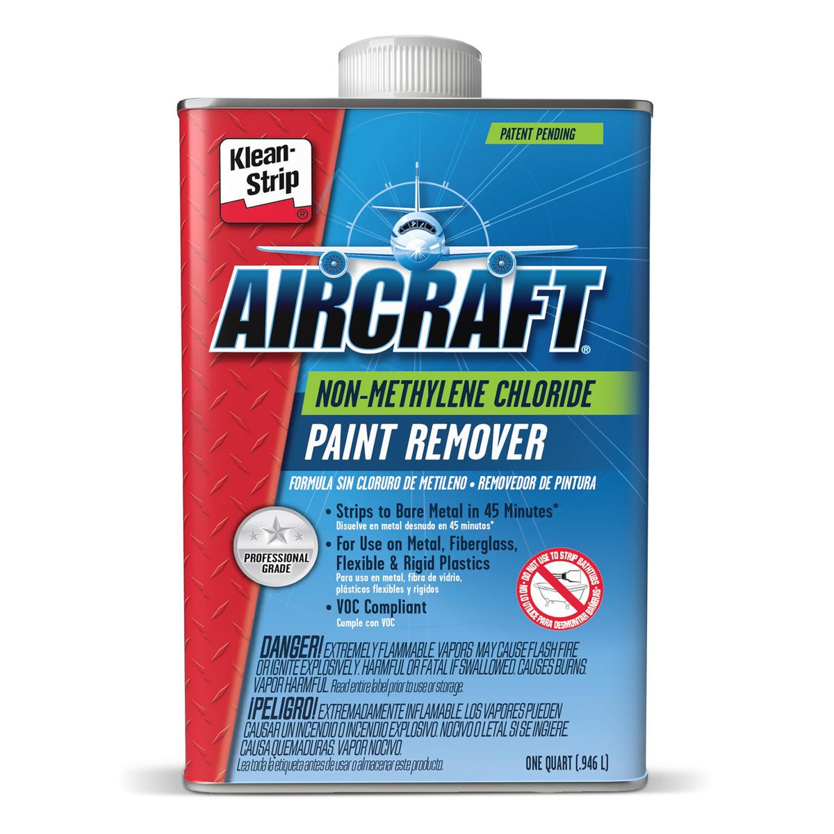 KLEAN-STRIP aircraft paint remover bottle for quick metal coating removal