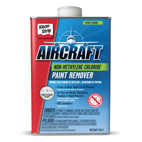 KLEAN-STRIP aircraft paint remover bottle for quick metal coating removal