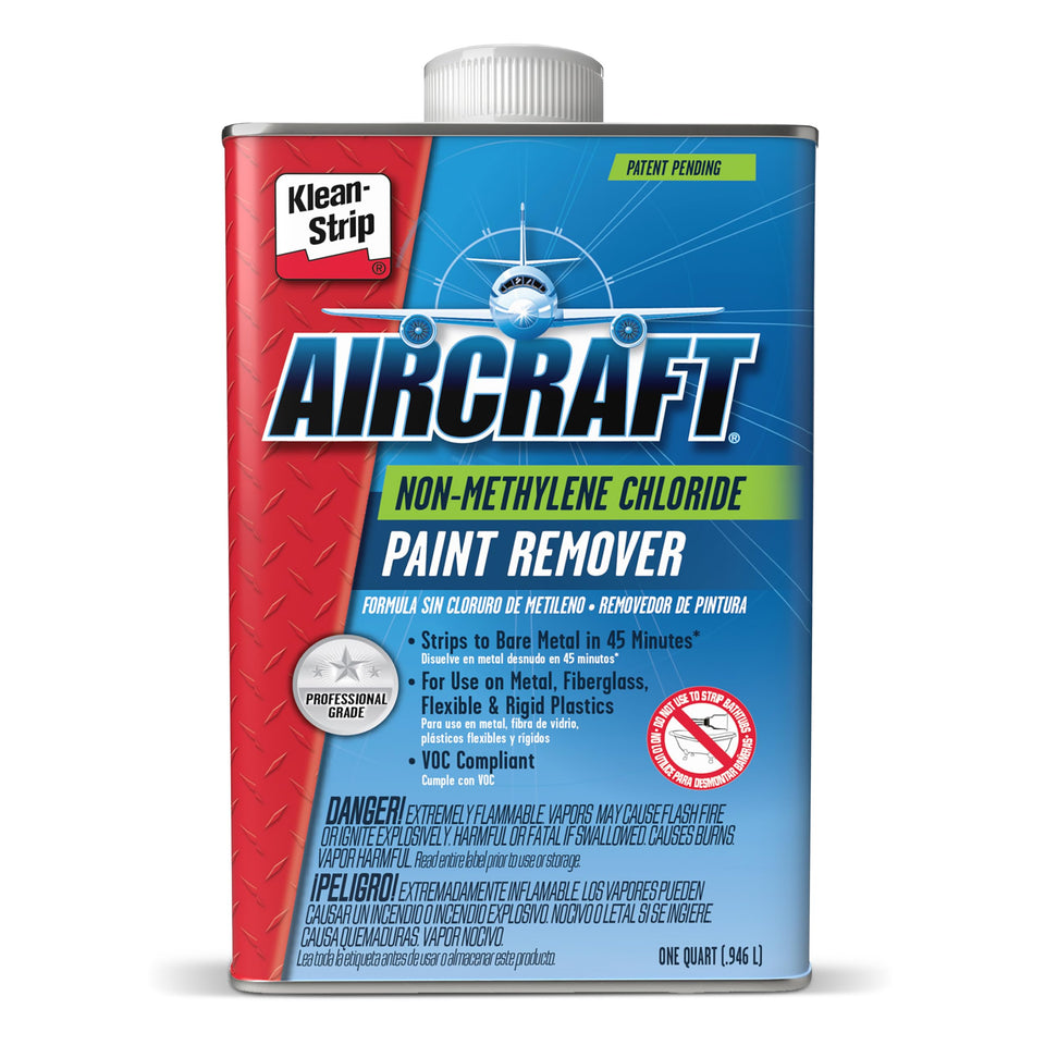 KLEAN-STRIP aircraft paint remover bottle for quick metal coating removal
