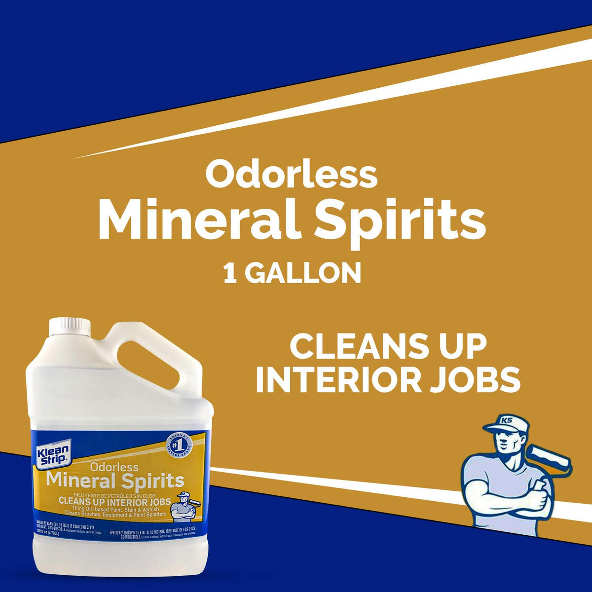 KLEAN-STRIP Odorless Mineral Spirits bottle for thinning oil-based paints