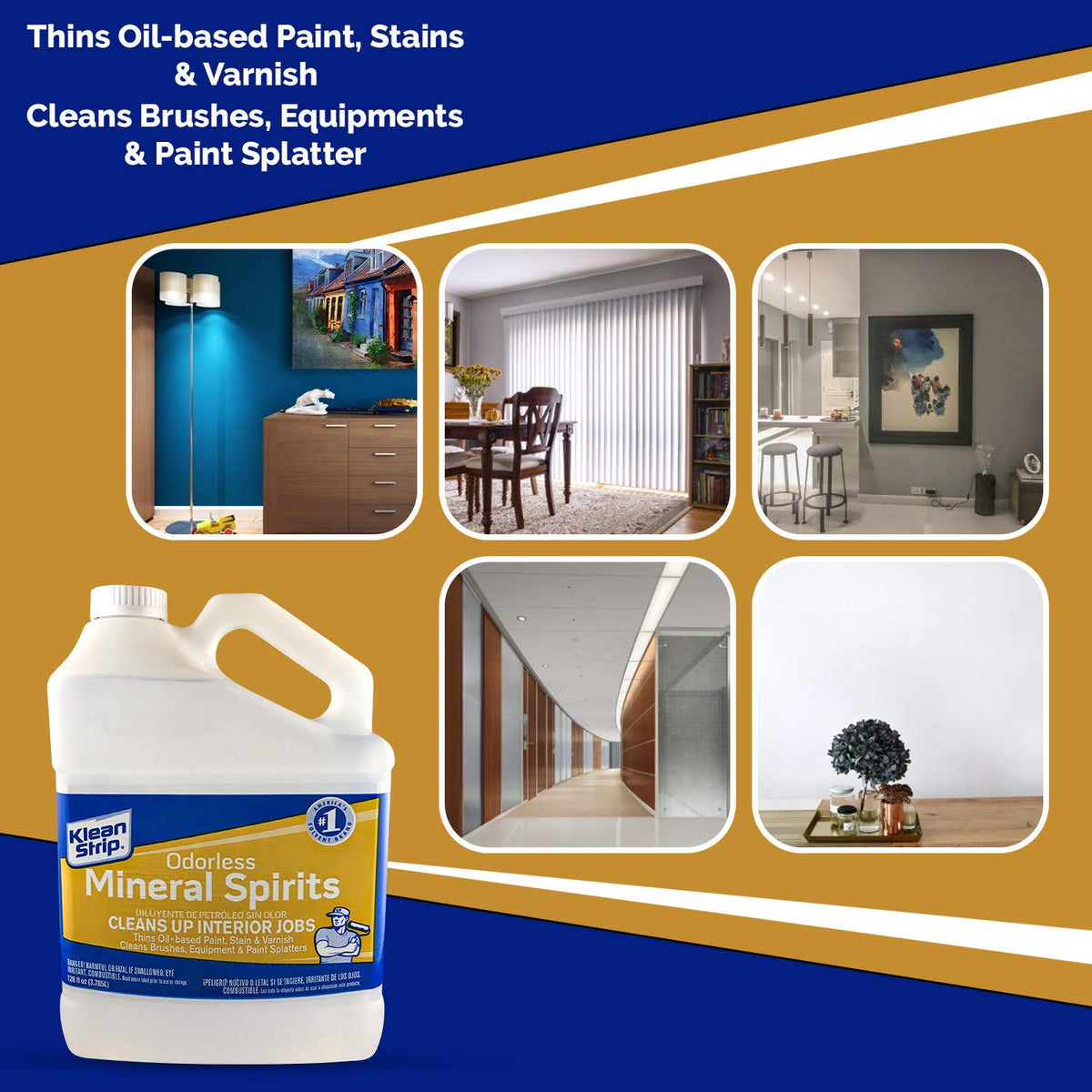 KLEAN-STRIP Odorless Mineral Spirits brush cleaning after use