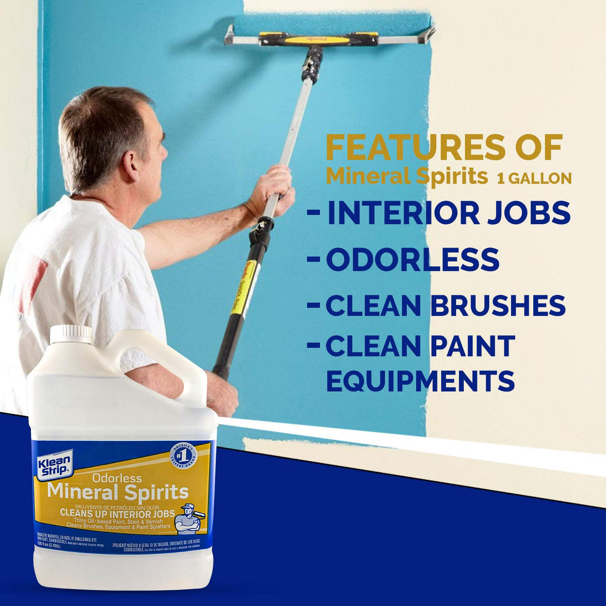 KLEAN-STRIP Odorless Mineral Spirits pour shows thinning action for finishes
